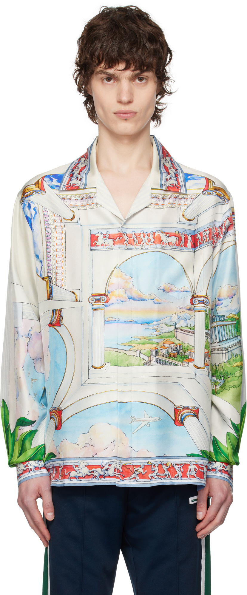 Srajce Casablanca Casablanca 'Le Passage' Silk Shirt Večbarvna | U-MPS25-SH-006-02