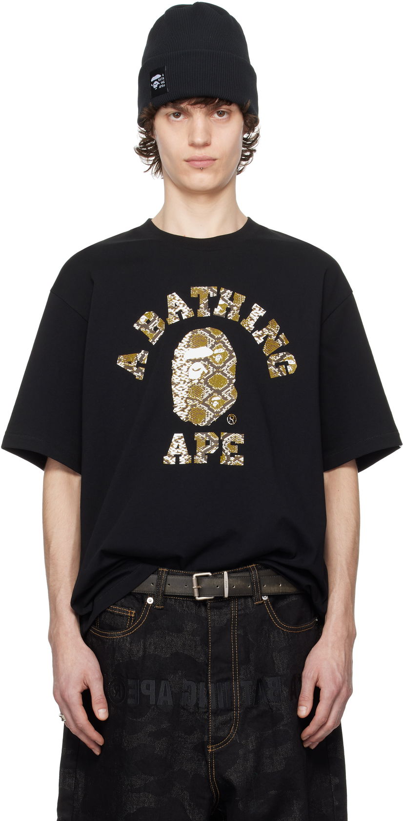 Majica BAPE Printed T-Shirt Črna | 1K70110317