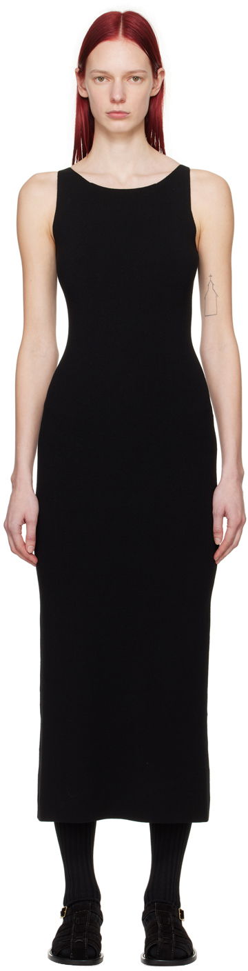 Obleke The Row Florio Maxi Dress Črna | 7847-Y691
