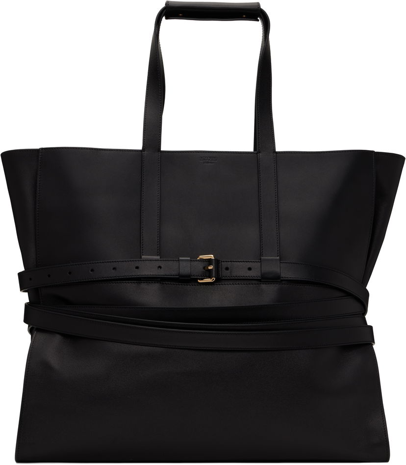 Tote bag Moschino Moschino 'Tie Me' Leather Tote Črna | MC4156PP1M 251MOOA0 000