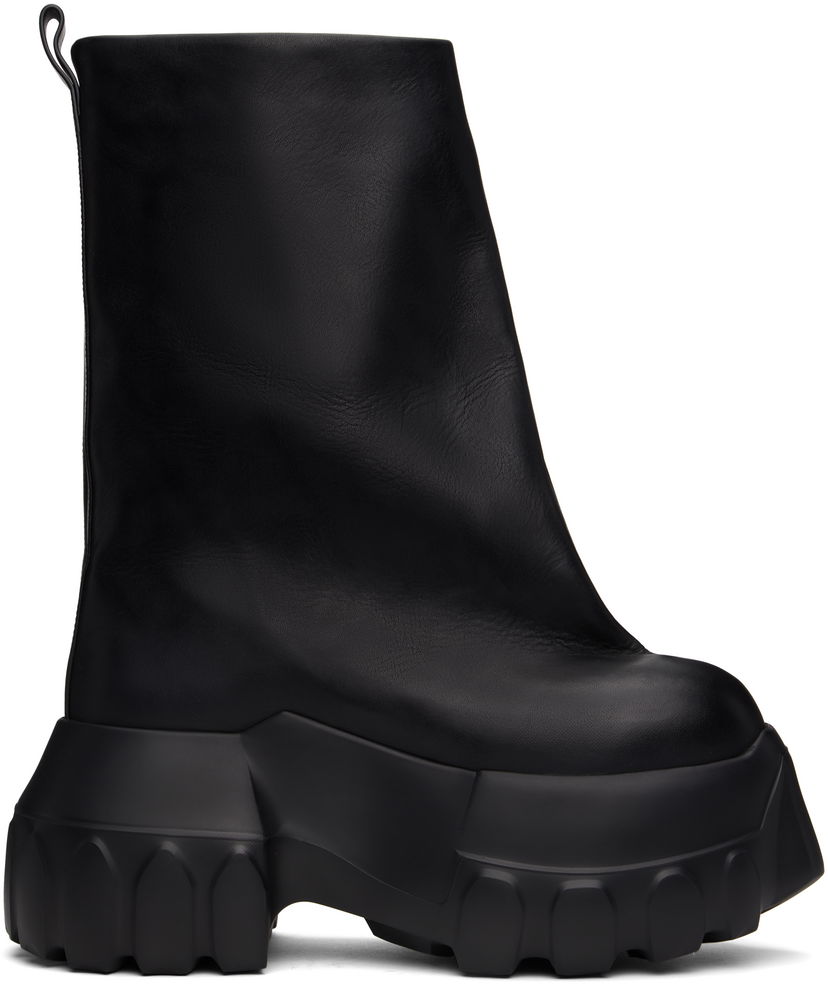 Oblačila Rick Owens Rick Owens Hollywood Flared Mega Tractor Boots Črna | RU01E5864 LOO