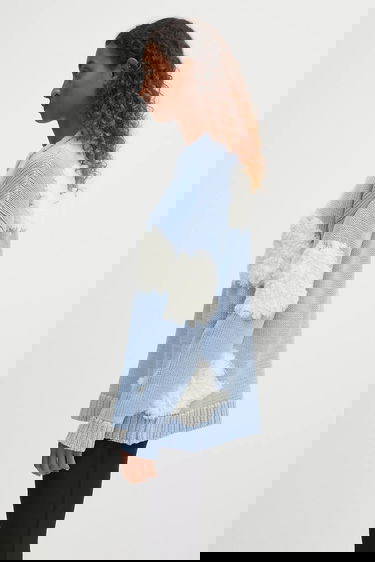 Pleteni pulover Fiorucci Fiorucci Cloud Knit Sweater Modra | W02SMKSW335KN05BL02, 1