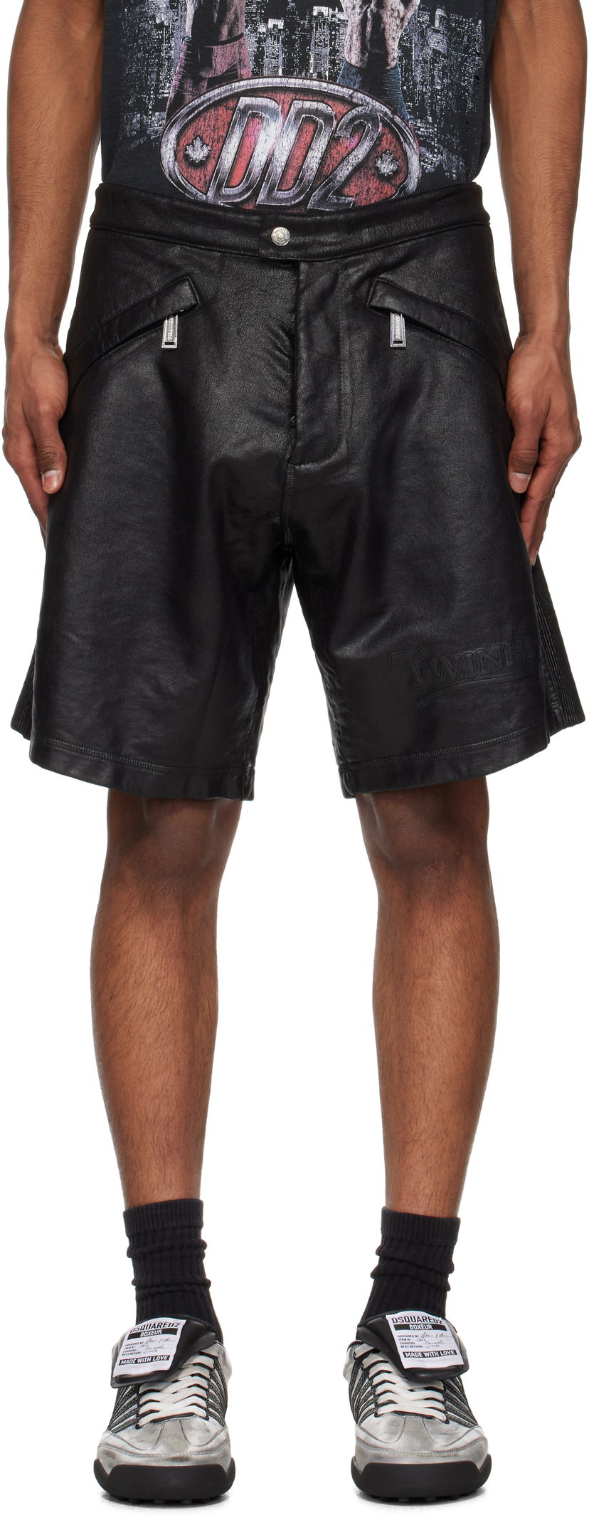 Kratke hlače DSQUARED2 Dsquared2 Big Boxer Biker Shorts Črna | S71MU0847-S25539-900