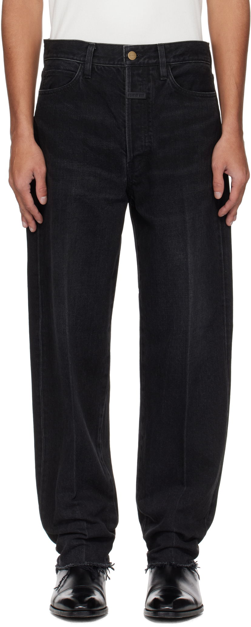 Kavbojke Fear of God Fear of God 80s 5 Pocket Jeans Črna | FGE240-410DNM