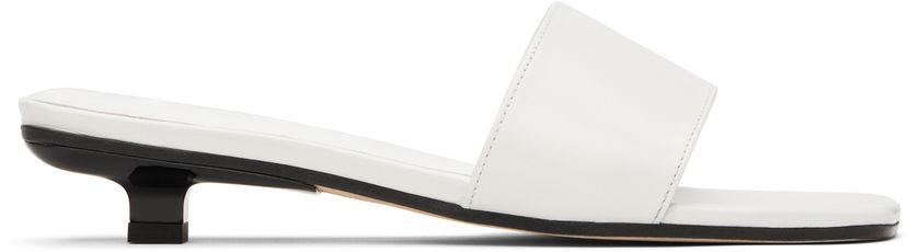 Nega čevljev BY FAR BY FAR Ceni Kitten Heel Mules Bela | MWFHO014CL034WH025PL
