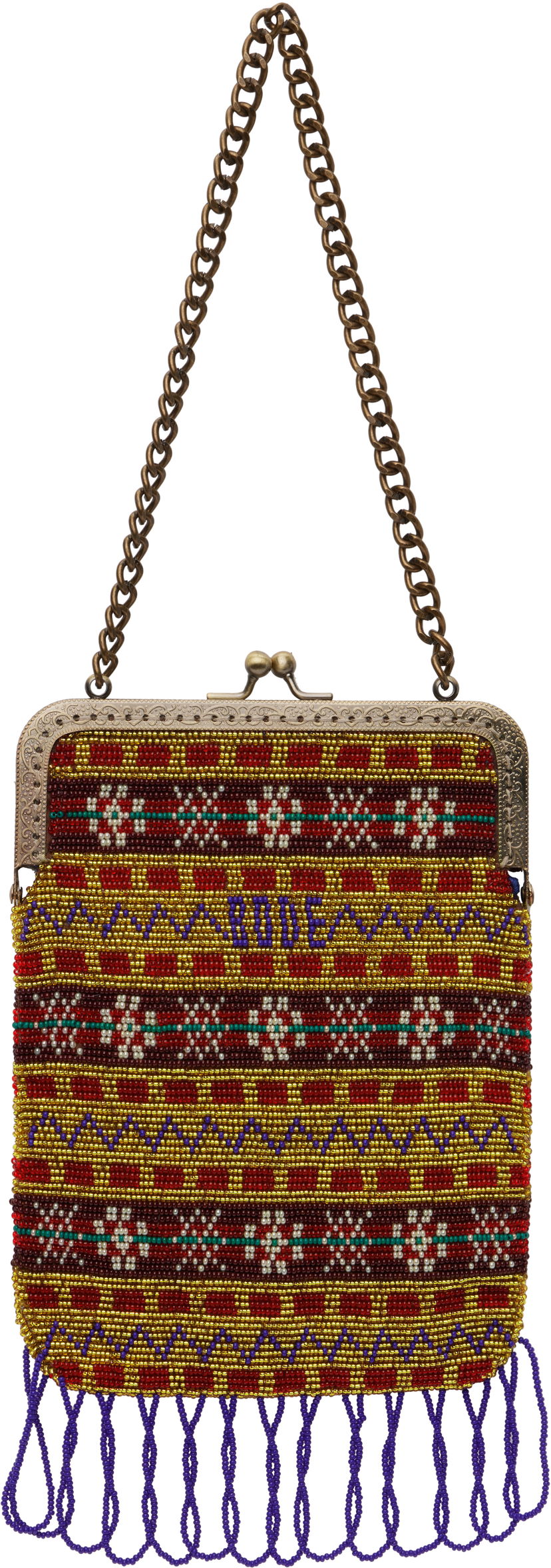 Torbica Bode Bode Beaded Bracken Frame Bag with Tassels Večbarvna | WRS25AC002