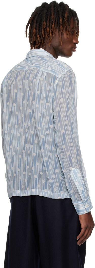 Srajce Bode Bode Meridian Print Shirt Modra | MRS25SH034, 2