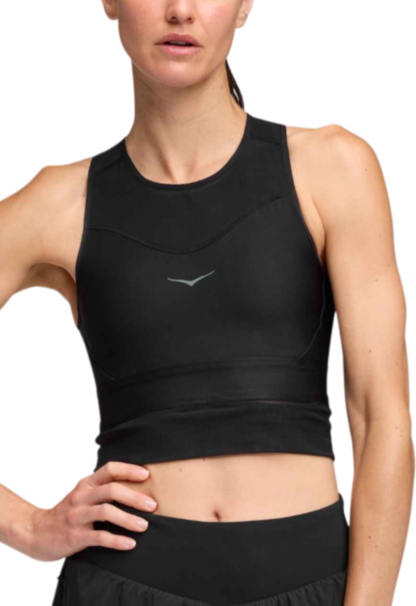 Modrček Hoka One One Hoka Race Day Crop Top Črna | 1166630-bblc