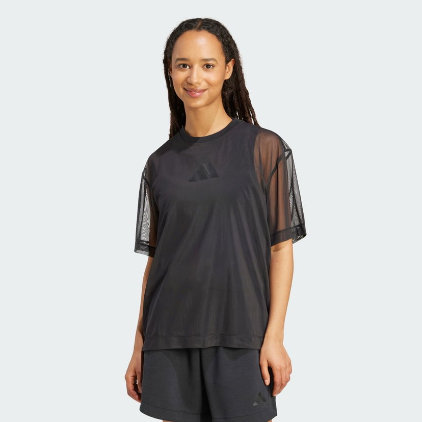 Majica adidas Performance ALL SZN Lux Mesh Tee Črna | JM3737
