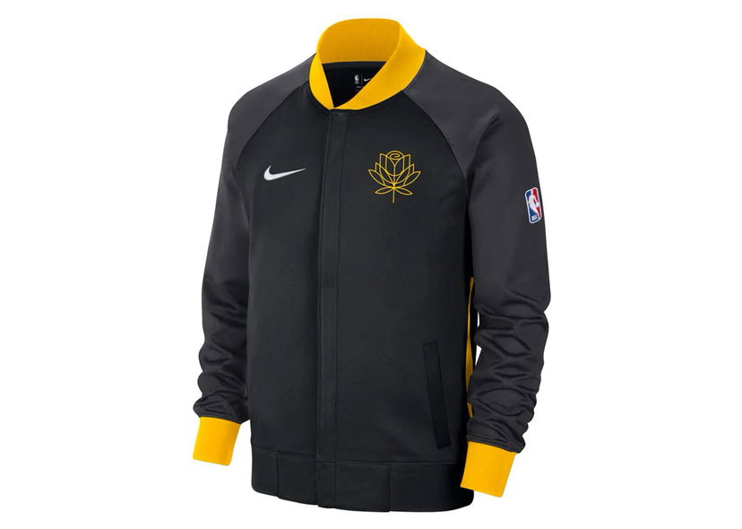 Bomber jakna Nike Golden State Warriors Showtime City Edition Dri-Fit Jacket Črna | DN8404-010