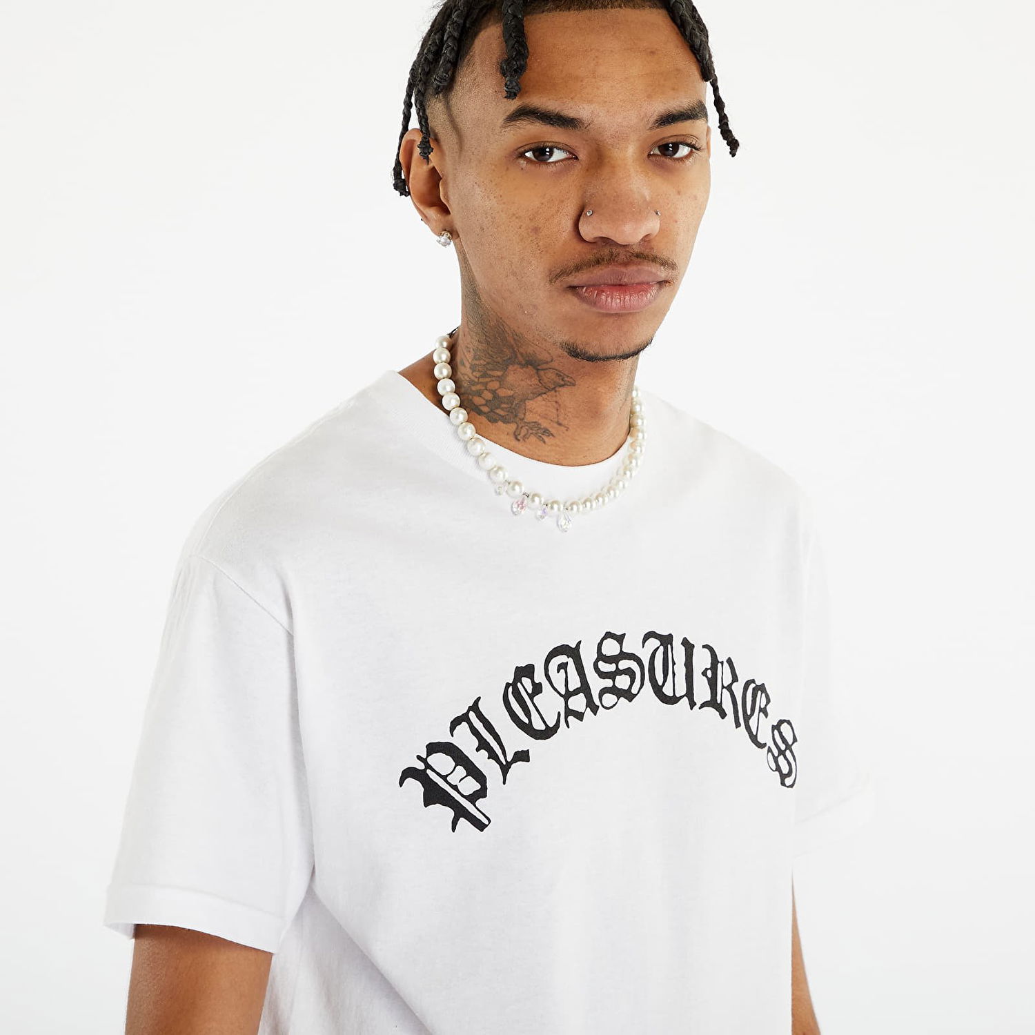 Majica Pleasures Old E Logo T-Shirt Črna | P23SP063 WHITE, 1