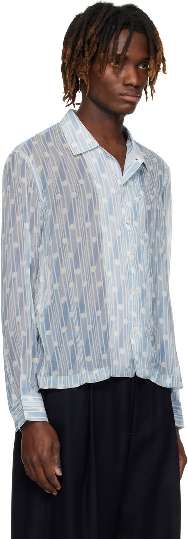 Srajce Bode Bode Meridian Print Shirt Modra | MRS25SH034, 1