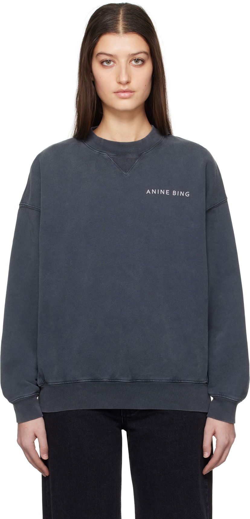 Pulover Anine Bing Anine Bing Jaci Sweatshirt Siva | A-08-10601-WBL3