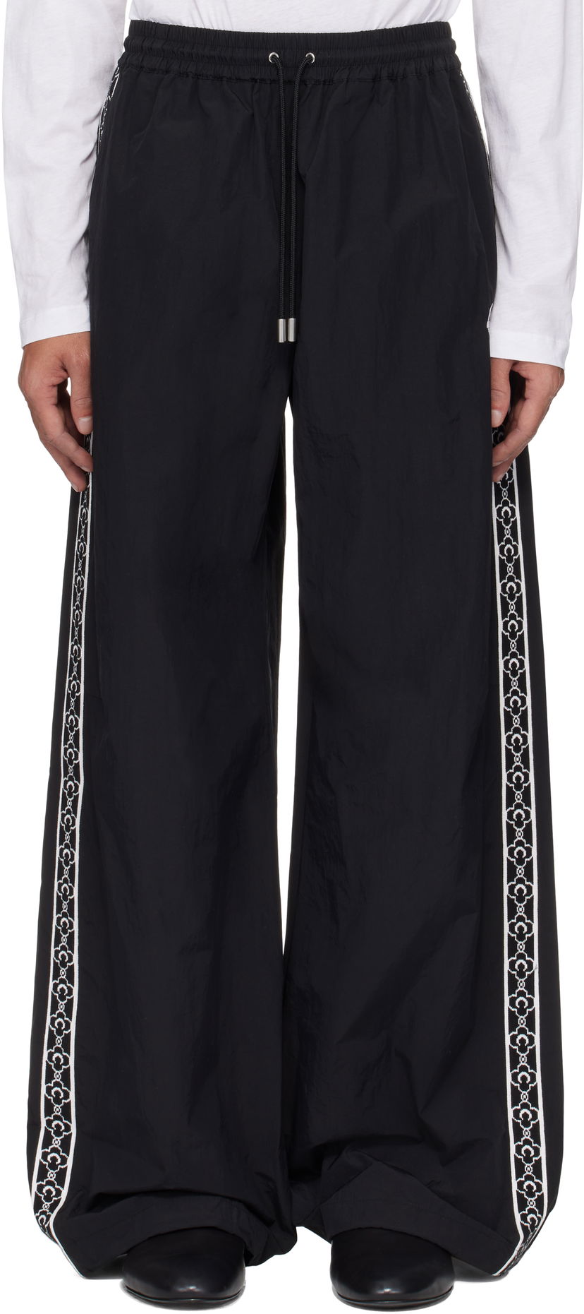 Trenirka Marine Serre Marine Serre Recycled Nylon Track Sweatpants Črna | UPA055A CWOV0041