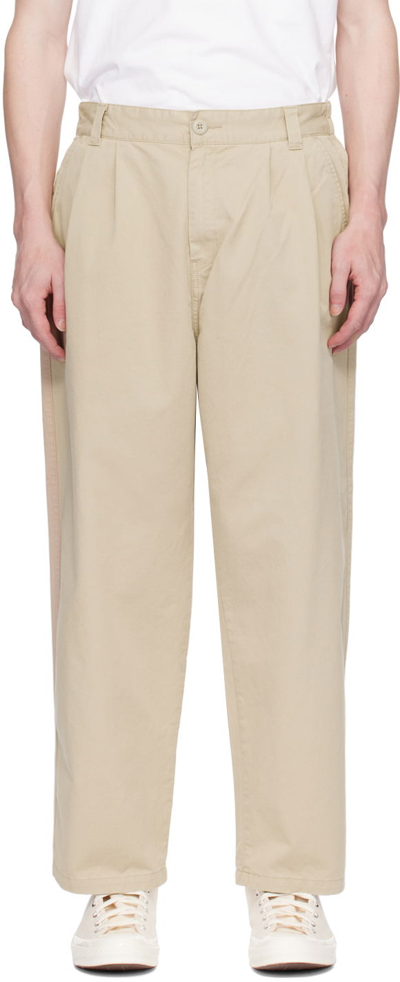 Hlače Carhartt WIP Marv Relaxed Fit Trousers Bež | I033129, 0