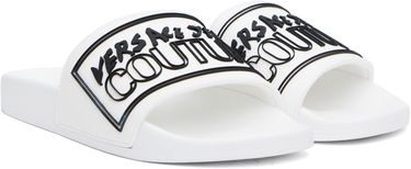 Superge in čevlji Versace Versace Jeans Couture Logo Shelly Pool Slides Bela | E78YA3SQ3_EZSC22, 3