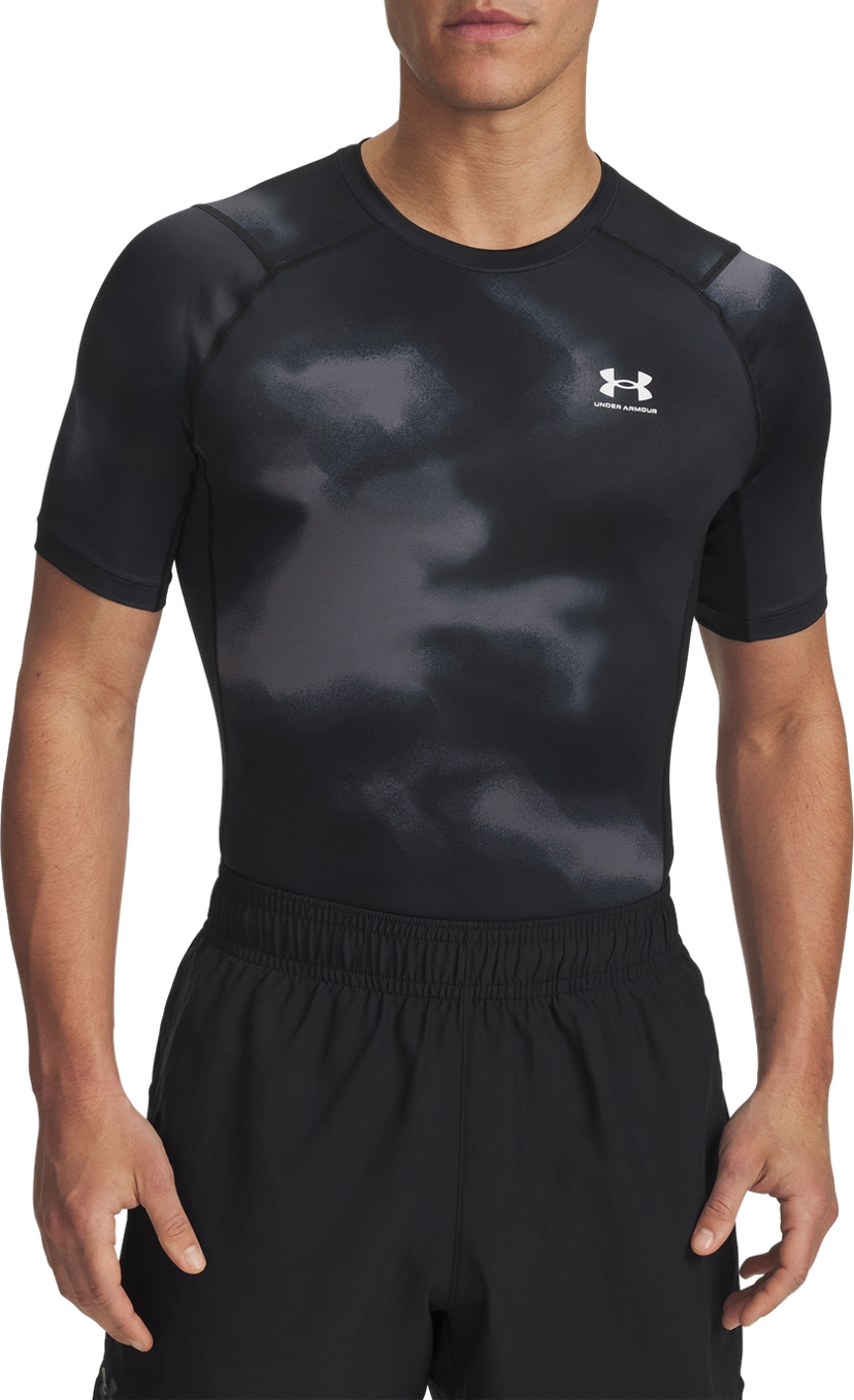 Majica Under Armour Under Armour HG Armour Printed Short Sleeve T-Shirt Črna | 1383321-003