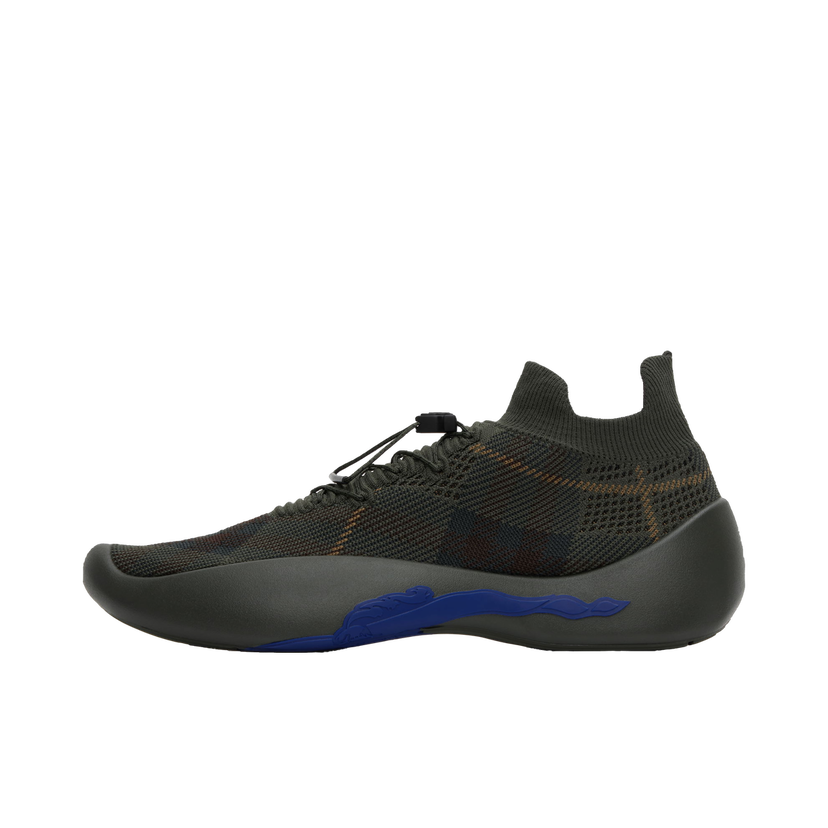 Superge in čevlji Burberry Check Knit Neptune Zelena | 8099319