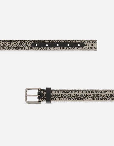 Pasovi Dolce & Gabbana Dolce & Gabbana Canvas Logo Print Belt Bež | EC0084A4352HXXCN, 1