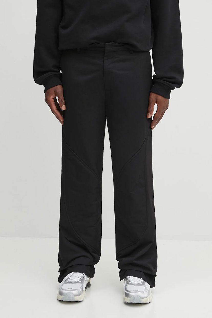 Hlače HELIOT EMIL Heliot Emil Diagonal Seam Trousers Črna | PREAW25.M.10.108.BLK01.