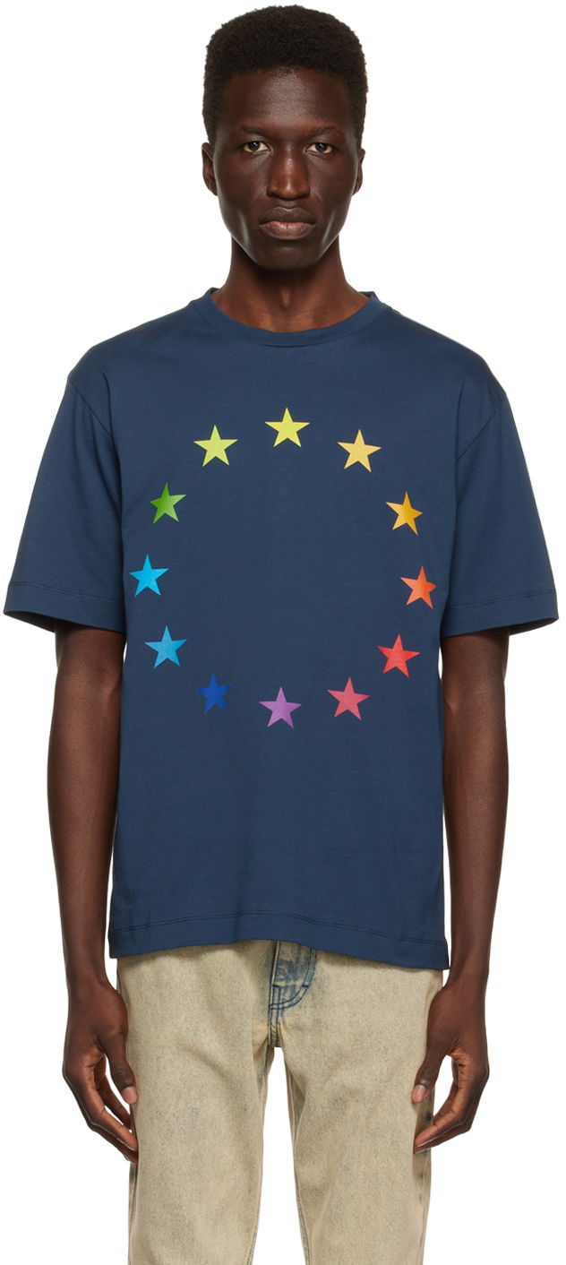 Majica Études Études Wonder Europa T-Shirt Modra | E23MM112A00743