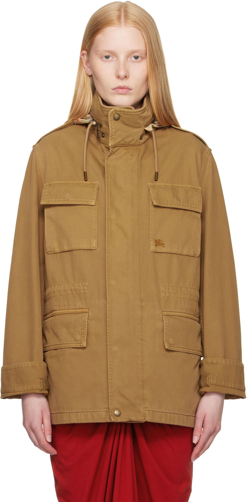 Parka Burberry Burberry Hooded Field Jacket Rjava | 8106036
