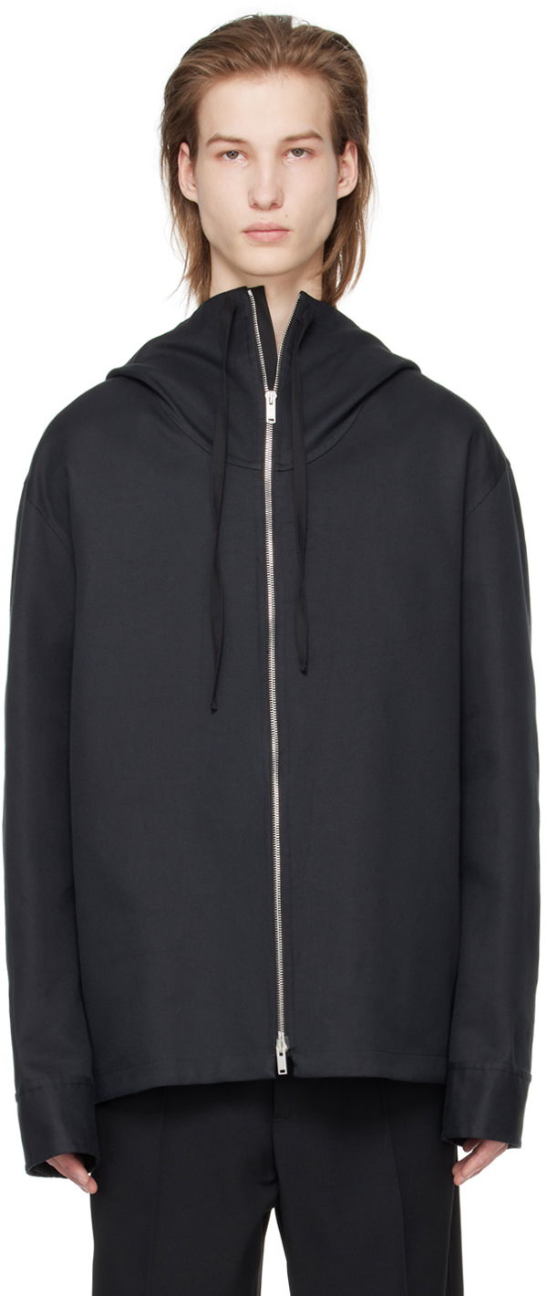 Jakna Jil Sander Hooded Jacket Črna | J23BN0102_J45216