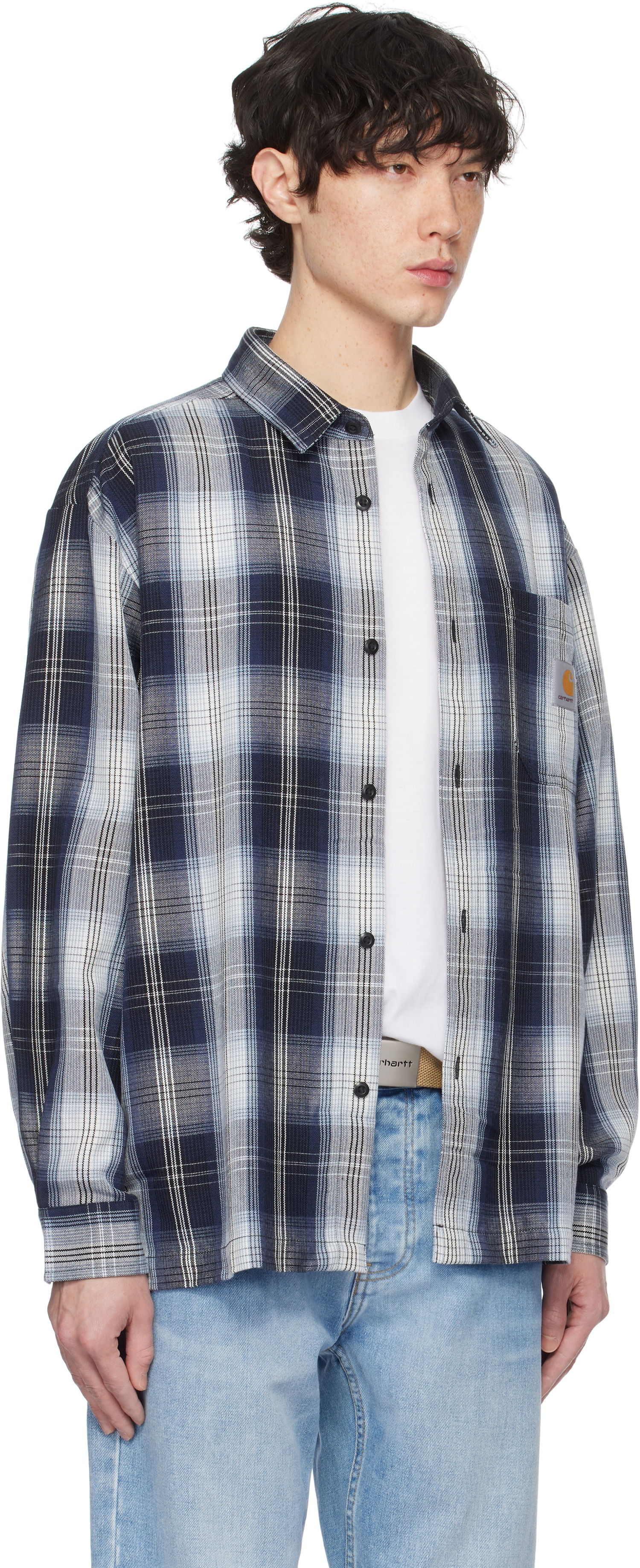 Srajce Carhartt WIP Work In Progress Blanton Check Shirt Modra | I034379, 1