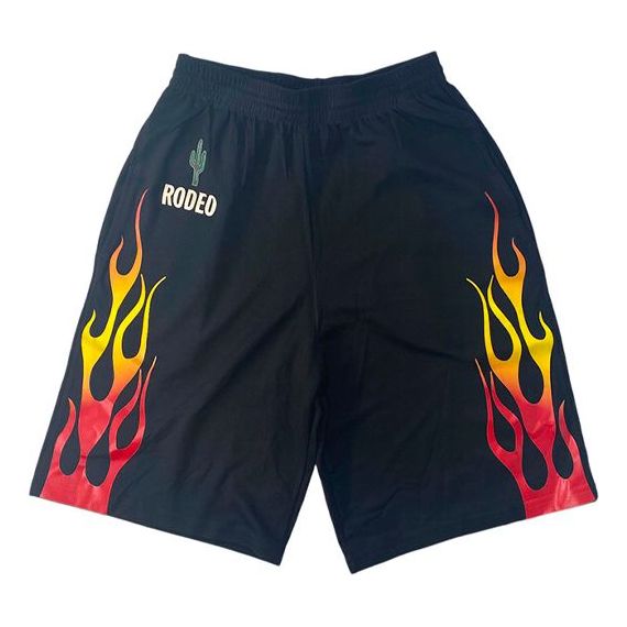 Kratke hlače Cactus Jack by Travis Scott Travis Scott x AUGUSTA Rodeo Tour Flame Shorts Črna | TC-407