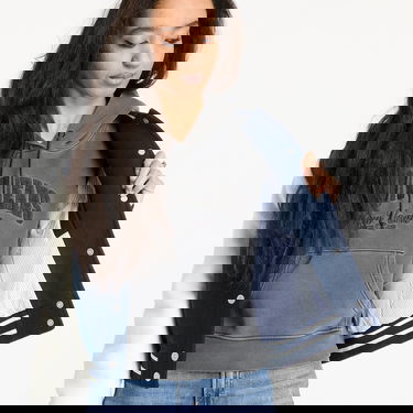 Bomber jakna Tommy Hilfiger Tommy Jeans Wool Varsity Bomber Jacket Mornarica | DW0DW19320 C1G, 3