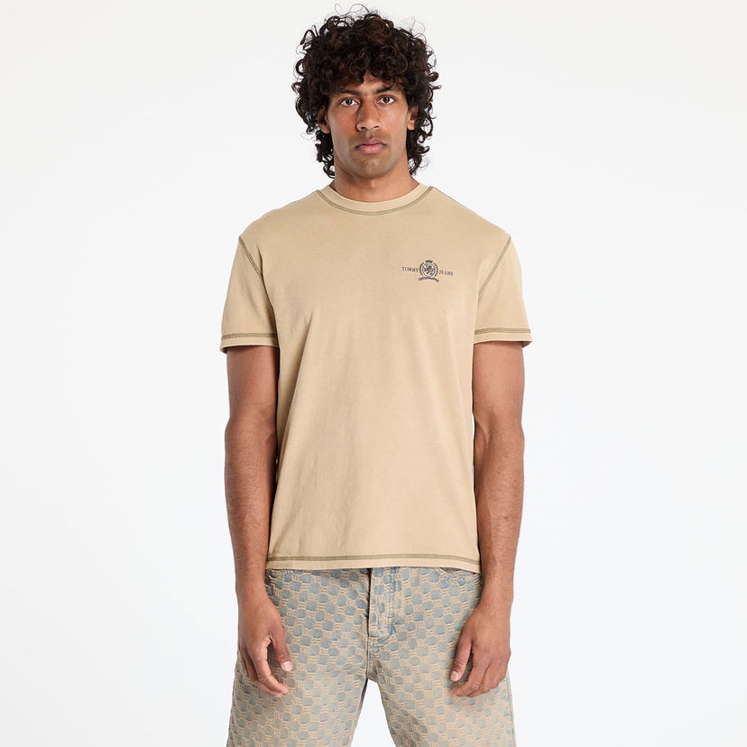 Majica Tommy Hilfiger Tommy Jeans Regular Small Tonal Tee Bež | DM0DM20787 ACT