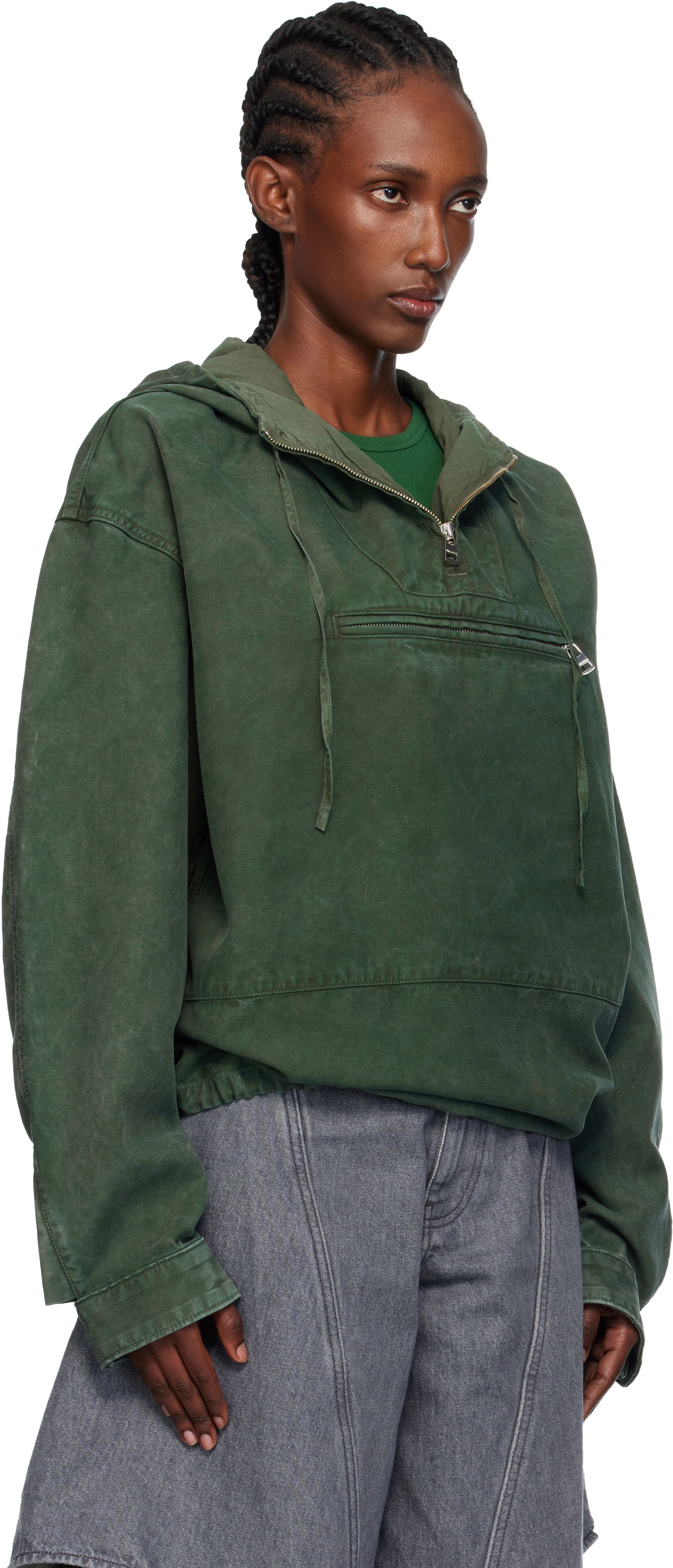 Jakna JW Anderson JW Anderson Garment Dye Anorak Zelena | JK0416-PG1600, 1