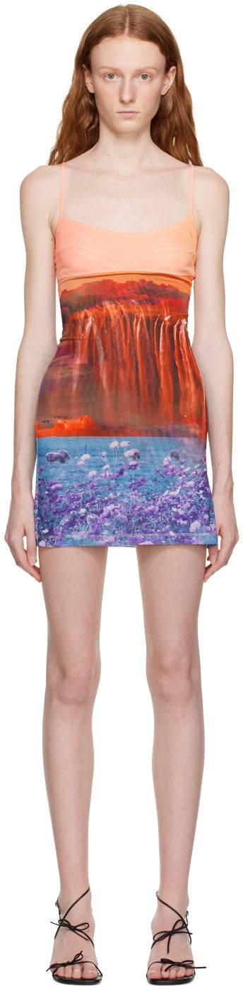 Obleke Miaou Miaou Anya Print Mini Dress Večbarvna | 5026PM1OAS