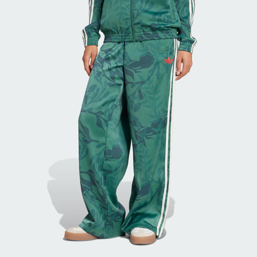Hlače adidas Performance Italy Wide-Leg Track Pants Zelena | JJ0346