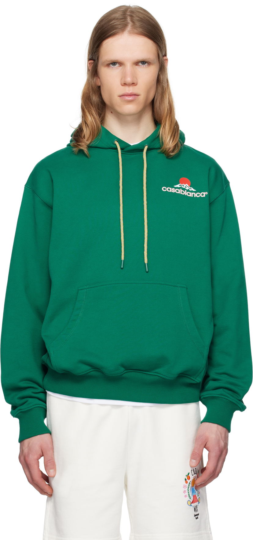 Pulover Casablanca Casablanca Montagne Hoodie Zelena | MPF25-JTP-292-03