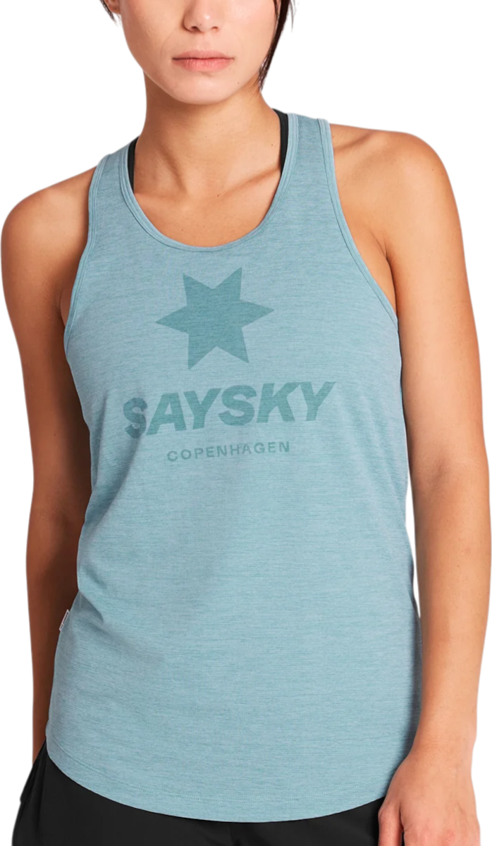 Majica brez rokavov Saysky Saysky Logo Combat Pro Singlet Turkizna | owrsi30c2013-owrsi30c2013
