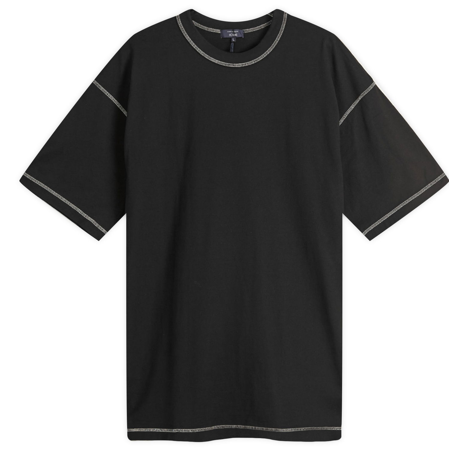 Majica Comme des Garçons Homme Garment Dyed T-Shirt, Size Large Črna | HP-T011-W25-1, 0