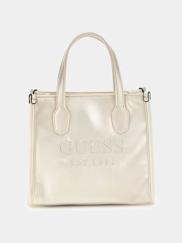 Torbica GUESS Silvana Satin Mini Handbag Siva | HWST8665770