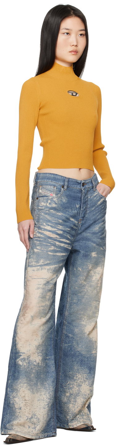 Pleteni pulover Diesel Fitted Cutout Detail Sweater Črna | A14187 0DLAX, 3