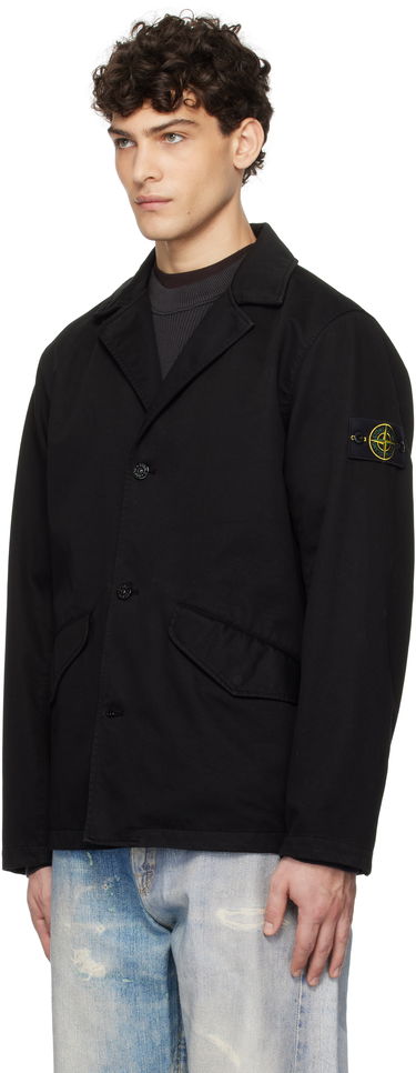 Jakna Stone Island Stone Island Organic Cotton Garment Dyed Blazer Črna | K1S15 A100003 S0034, 3