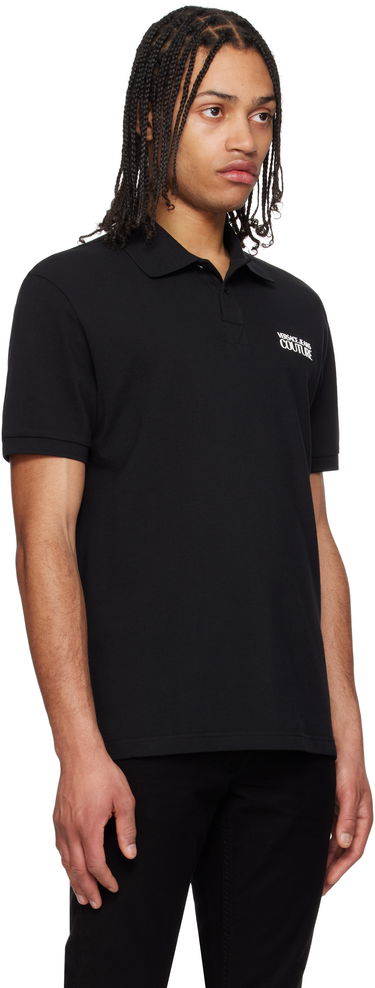 Polo majica Versace Versace Jeans Couture Logo Polo Črna | E78GAG623_EJ0003, 1
