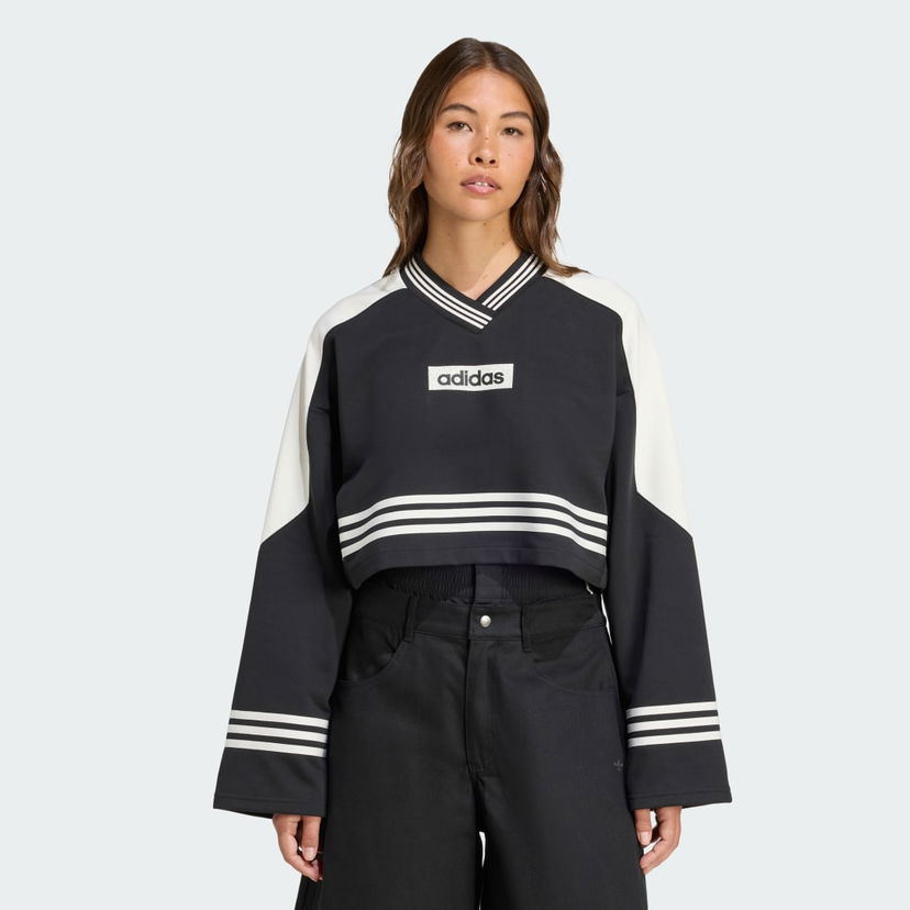 Pulover adidas Performance Blocking Crewneck Sweatshirt Črna | JW7273