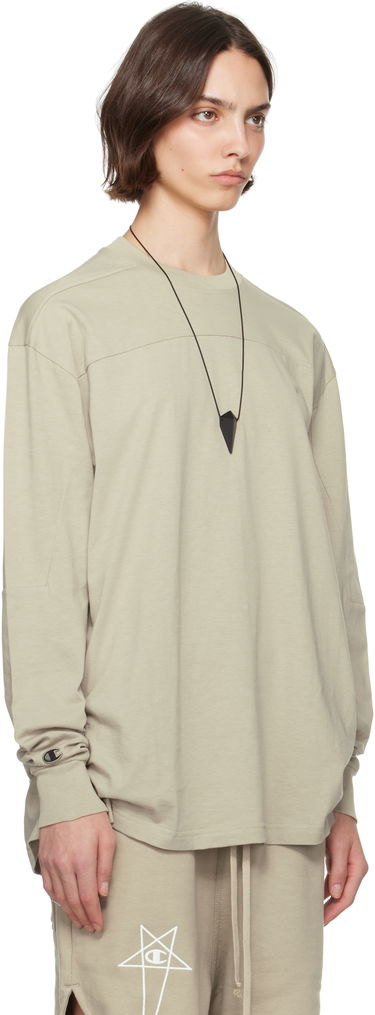 Majica Rick Owens Rick Owens Champion Edition Girdered T-Shirt Bež | CW01E1672 CHJG, 1