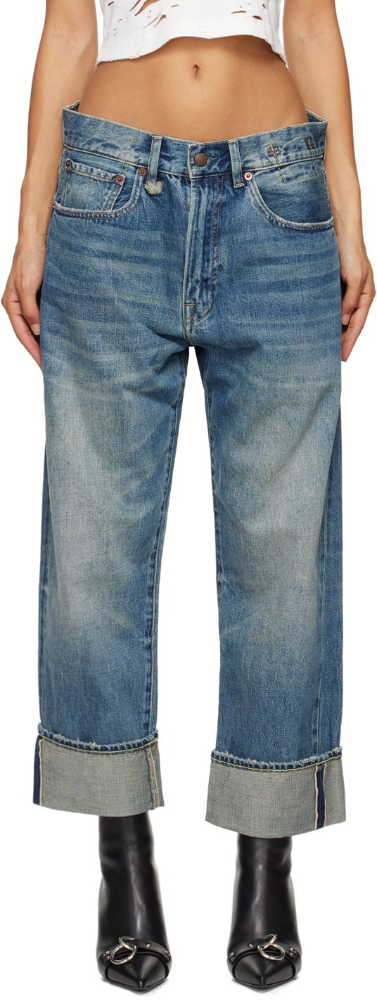 Kavbojke R13 R13 Cuffed X-Boyfriend Jeans Modra | R13WD111-D250A