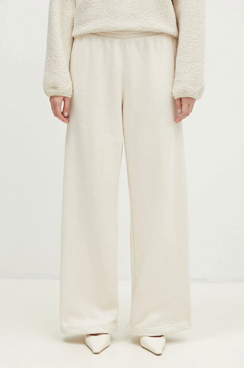 Trenirka adidas Originals Wide Leg Fleece Pants Bela | JN3027