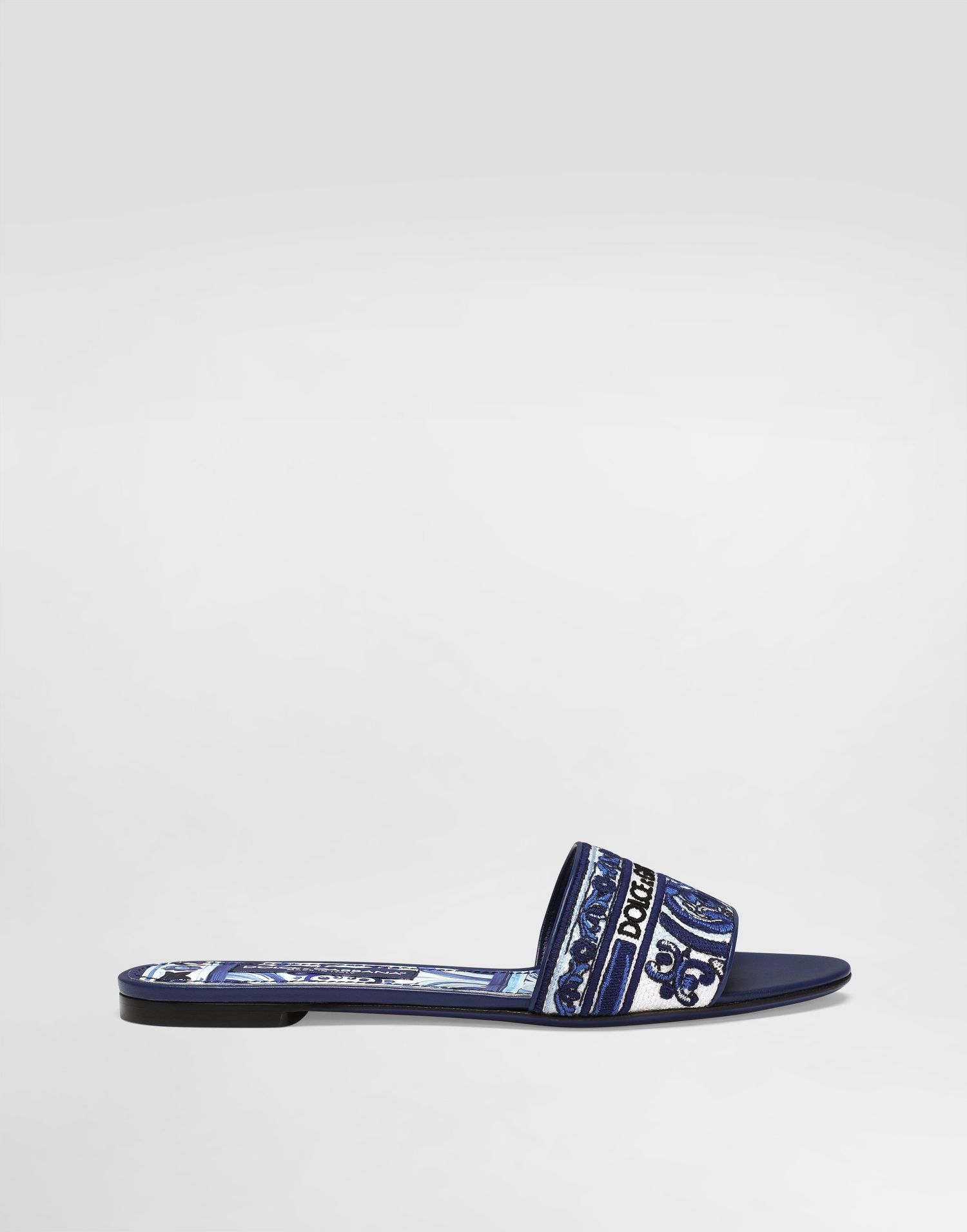 Modni dodatki Dolce & Gabbana Dolce & Gabbana Embroidered Slides Modra | CQ0571AV804HA3OB, 0