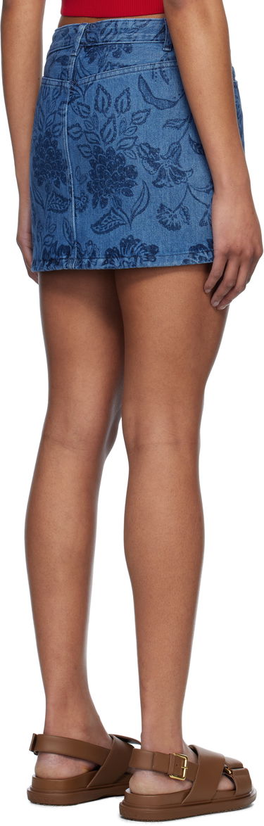 Krila A.P.C. A.P.C. Floral Denim Miniskirt Modra | COHGQ-F06093, 2