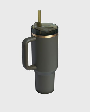 Steklenica za pitje Stanley Quencher H2.O FlowState Handled Tumbler 40 oz with Straw Zelena | 10-10824-988, 2