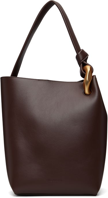 Tote bag JW Anderson JW Anderson 'The JWA Corner Bucket' Leather Tote with Sculptural Handle Rjava | HB0737-LA0232, 0