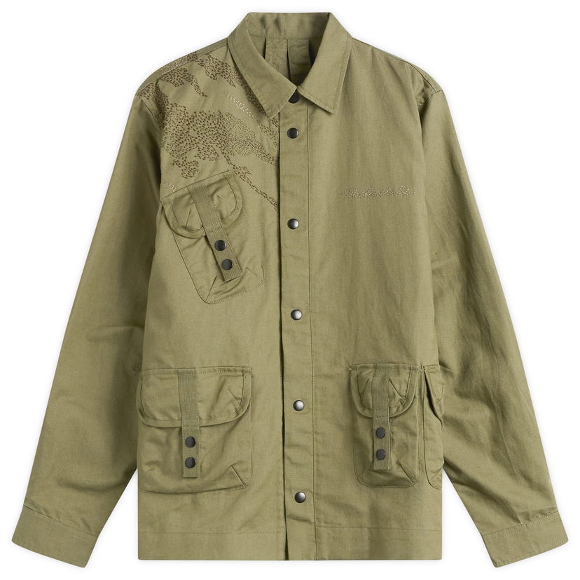 Srajce Maharishi M.A.L.I.C.E. Embroidered Utility Shirt Zelena | 7093-OLV